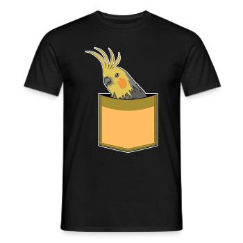 Perroquet Cadeau Mignon Poitrine Nymphe Nymphe Perruche - T-shirt homme - noir - Devant - AI Model Male 178 light (178cm)