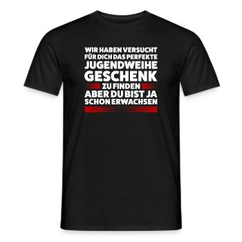 Jugendweihe Jugend Konfirmation Geschenk - Männer T-Shirt - Schwarz - Vorne - AI Model Male 178 light (178cm)