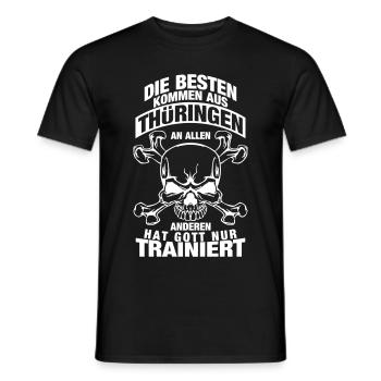 Thüringen - Männer T-Shirt - Schwarz - Vorne - AI Model Male 178 light (178cm)