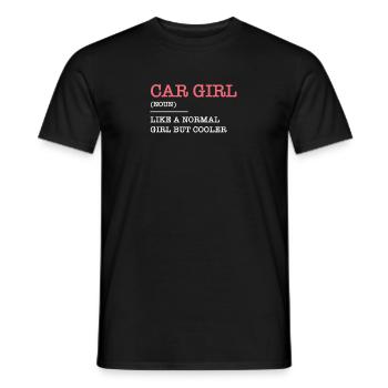 Car girl car girl tuning motorsport race - Men's T-Shirt - black - Front - AI Model Male 178 light (178cm)