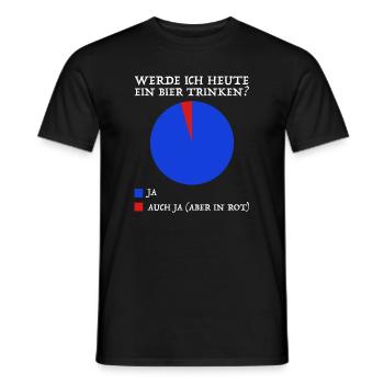 Werde ich heute Bier trinken | lustige Sprüche - Männer T-Shirt - Schwarz - Vorne - AI Model Male 178 light (178cm)