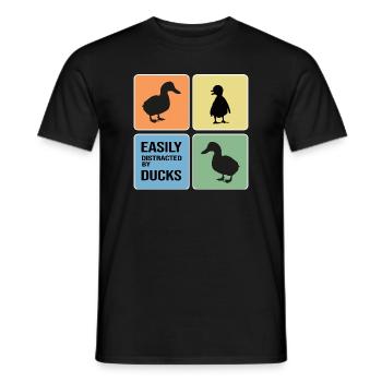 Duck Collection Duck Lovers Erpel - Men's T-Shirt - black - Front - AI Model Male 178 light (178cm)