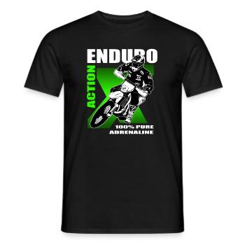 Enduro Tout-terrain - T-shirt homme - noir - Devant - AI Model Male 178 light (178cm)