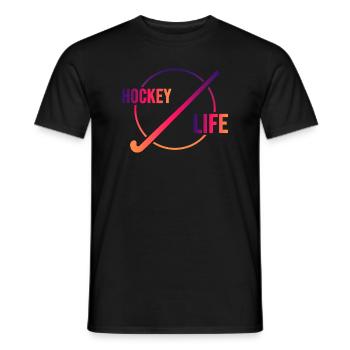 Field Hockey Hockey Team Hockey Stick - Men's T-Shirt - black - Front - AI Model Male 178 light (178cm)