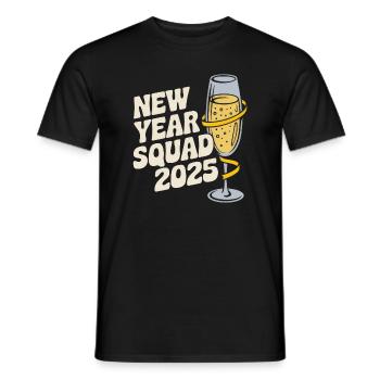 Équipe du Nouvel An 2025 - T-shirt homme - noir - Devant - AI Model Male 178 light (178cm)