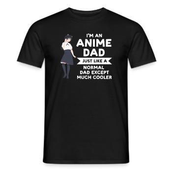 Anime dad Anime Anime Merch Geschenk - Männer T-Shirt - Schwarz - Vorne - AI Model Male 178 light (178cm)