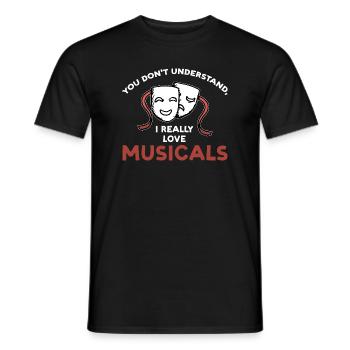 Theater Broadway-Musical Geschenk - Männer T-Shirt - Schwarz - Vorne - AI Model Male 178 light (178cm)