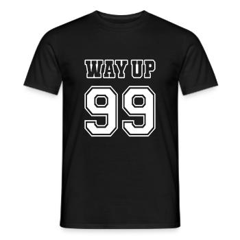 Way Up 99 Jahrgang Geburtstag Jubiläum 1999 - Männer T-Shirt - Schwarz - Vorne - AI Model Male 178 light (178cm)