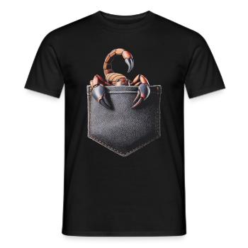 Skorpion - Männer T-Shirt - Schwarz - Vorne - AI Model Male 178 light (178cm)