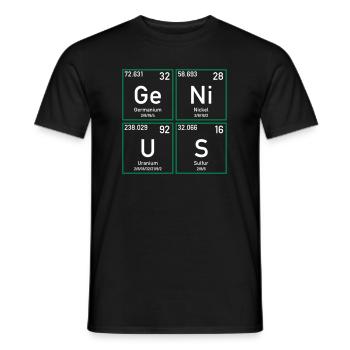 Genius transparent - Men's T-Shirt - black - Front - AI Model Male 178 light (178cm)