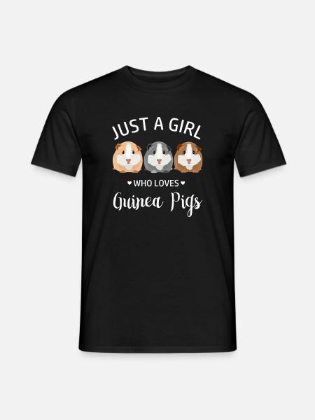 Nur ein Mädchen, das Meerschweinchen liebt - Männer T-Shirt - Schwarz