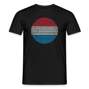 Drapeau luxembourgeois Drapeau luxembourgeois Accueil - T-shirt homme - noir - Devant - AI Model Male 178 light (178cm)