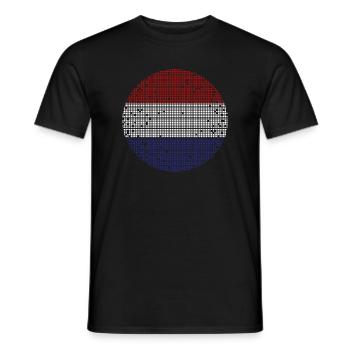 Pays-Bas Drapeau Hollande Drapeau néerlandais - T-shirt homme - noir - Devant - AI Model Male 178 light (178cm)