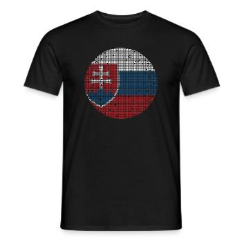 Slovaquie drapeau slovaque vintage drapeau slovaque - T-shirt homme - noir - Devant - AI Model Male 178 light (178cm)