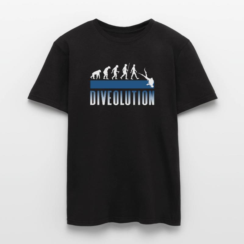 Divolution de l’évolution du plongeur T-shirt homme