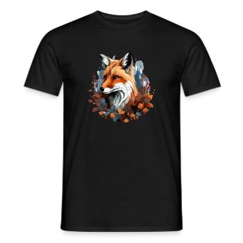Fuchs Füchse für einen Fuchs Fan - Männer T-Shirt - Schwarz - Vorne - AI Model Male 178 light (178cm)