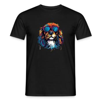 Cavalier King Charles Spaniel Hund Hunderasse - Männer T-Shirt - Schwarz - Vorne - AI Model Male 178 light (178cm)