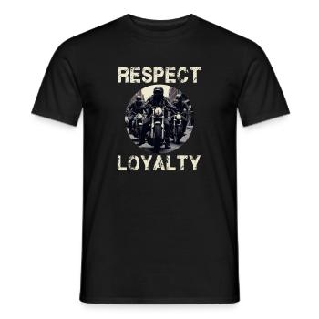 Respect Loyalty Motorrad Motorradfahrer Biker - Männer T-Shirt - Schwarz - Vorne - AI Model Male 178 light (178cm)