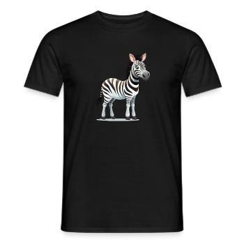Niedliches Zebra für Kinder für Kinder - Männer T-Shirt - Schwarz - Vorne - AI Model Male 178 light (178cm)