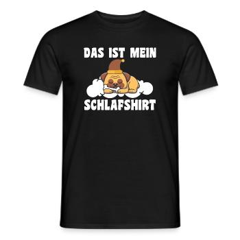 Schlafanzug Mops Mops-Liebhaber Geschenk - Männer T-Shirt - Schwarz - Vorne - AI Model Male 178 light (178cm)