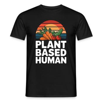 Végétarien Végétalien Végétarien Végétarien - T-shirt homme - noir - Devant - AI Model Male 178 light (178cm)