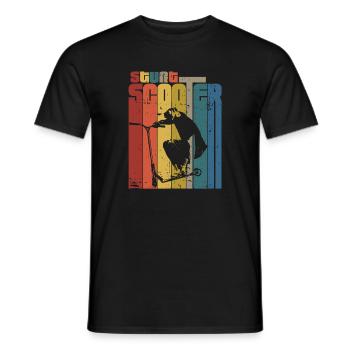 Scooter cascade vintage - T-shirt homme - noir - Devant - AI Model Male 178 light (178cm)