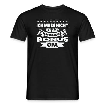 Stiefopa Familie Bonus Opa Geschenk - Männer T-Shirt - Schwarz - Vorne - AI Model Male 178 light (178cm)