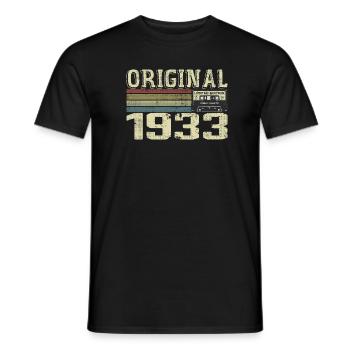 1933 Fêtes D’anniversaire - Cadeau Retro 1933 - T-shirt homme - noir - Devant - AI Model Male 178 light (178cm)