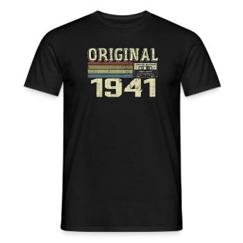 1941 Geburtstagsfeiern - 1941 Retro Geschenk - Männer T-Shirt - Schwarz - Vorne - AI Model Male 178 light (178cm)