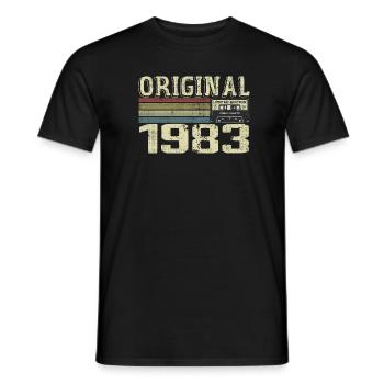 1983 Fêtes D’anniversaire - Cadeau Retro 1983 - T-shirt homme - noir - Devant - AI Model Male 178 light (178cm)