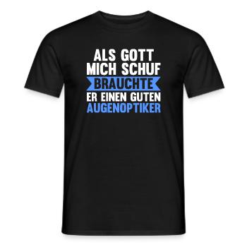 Optiker Beruf Brillen Laden Geschenk - Männer T-Shirt - Schwarz - Vorne - AI Model Male 178 light (178cm)