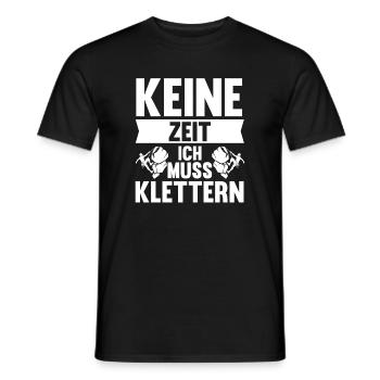 Berge Klettern Kletter Geschenk - Männer T-Shirt - Schwarz - Vorne - AI Model Male 178 light (178cm)