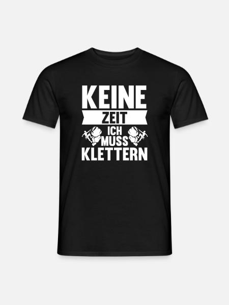 Berge Klettern Kletter Geschenk - Männer T-Shirt - Schwarz