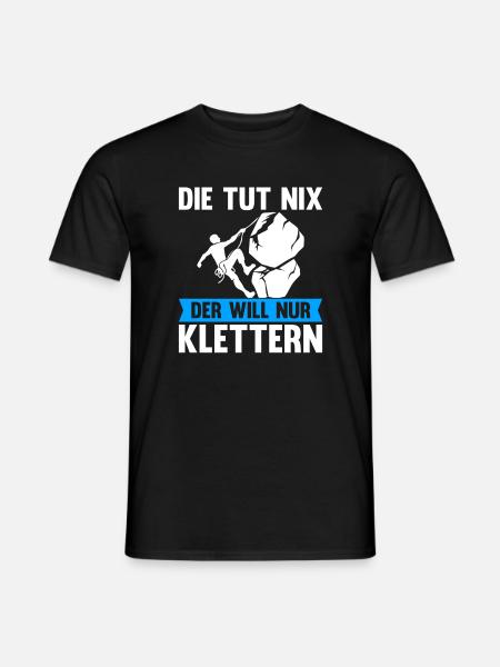 Berge Klettern Kletter Geschenk - Männer T-Shirt - Schwarz