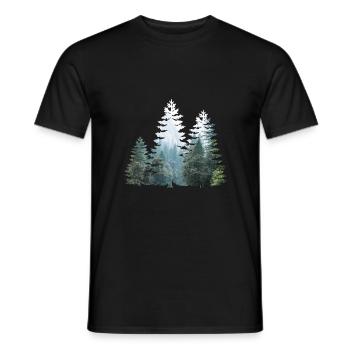 Window into nature - Men's T-Shirt - black - Front - AI Model Male 178 light (178cm)
