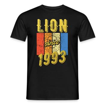 Leo 1993 Zodiac Birthday Gift - Men's T-Shirt - black - Front - AI Model Male 178 light (178cm)