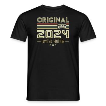 Vintage 2024 Original Vintage Retro Geburtstag - Männer T-Shirt - Schwarz - Vorne - AI Model Male 178 light (178cm)