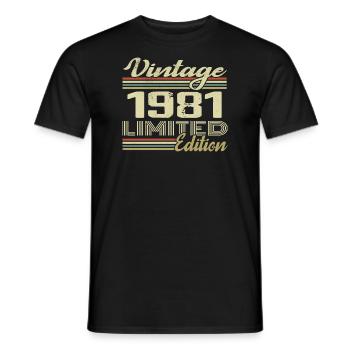 Geburtstag 43 Jahre Jahrgang 1981 Geschenk 1981 - Männer T-Shirt - Schwarz - Vorne - AI Model Male 178 light (178cm)