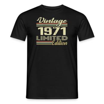 Geburtstag 53 Jahre Jahrgang 1971 Geschenk 1971 - Männer T-Shirt - Schwarz - Vorne - AI Model Male 178 light (178cm)