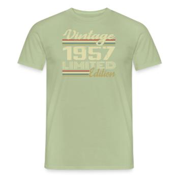 Birthday 67 Years Vintage 1957 Gift 1957 - Men's T-Shirt - sage - Front - AI Model Male 178 light (178cm)