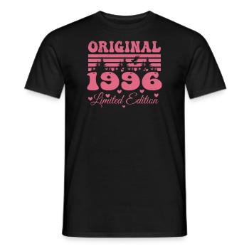 Geschenk zum 28. Geburtstag der Frau 1996 | Jahrgang 1996 - Männer T-Shirt - Schwarz - Vorne - AI Model Male 178 light (178cm)