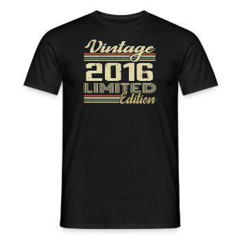 Anniversaire 8 Ans Millésime 2016 Cadeau 2016 - T-shirt homme - noir - Devant - AI Model Male 178 light (178cm)