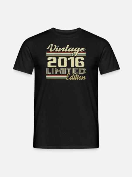 Jubiläum 8 Jahre Jahrgang 2016 Geschenk 2016 - Männer T-Shirt - Schwarz