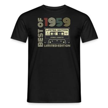 Millésime 1959 - cadeau d’anniversaire rétro 1959 - T-shirt homme - noir - Devant - AI Model Male 178 light (178cm)