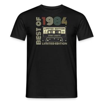 Jahrgang 1984 - 1984 Retro Geburtstagsgeschenk - Männer T-Shirt - Schwarz - Vorne - AI Model Male 178 light (178cm)