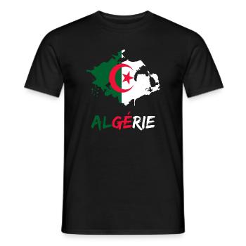 Algérie fierté drapeau algérie cadeau - T-shirt homme - noir - Devant - AI Model Male 178 light (178cm)