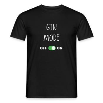 Funny gin saying gift gin lover - Men's T-Shirt - black - Front - AI Model Male 178 light (178cm)