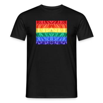 Rainbow Flag Gay Pride LGBT LGBTQ Pride - Men's T-Shirt - black - Front - AI Model Male 178 light (178cm)