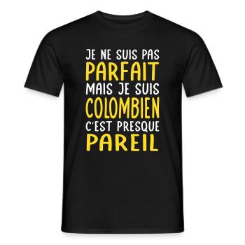 Je ne suis pas parfait mais je suis Colombien - T-shirt homme - noir - Devant - AI Model Male 178 light (178cm)