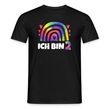 1.Geburtstag Regenbogen 1 Jahr alt Geschenk - Männer T-Shirt - Schwarz - Vorne - AI Model Male 178 light (178cm)